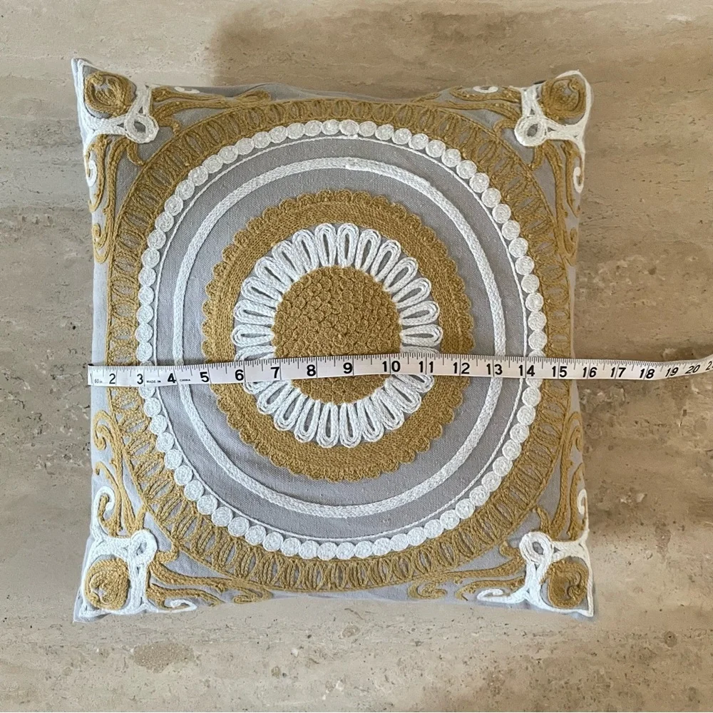 Set of 2 Embroidered Throw Pillows - Picture 2 of 4